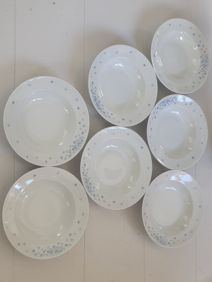 Porcelæn 7 Dybe tallerkener