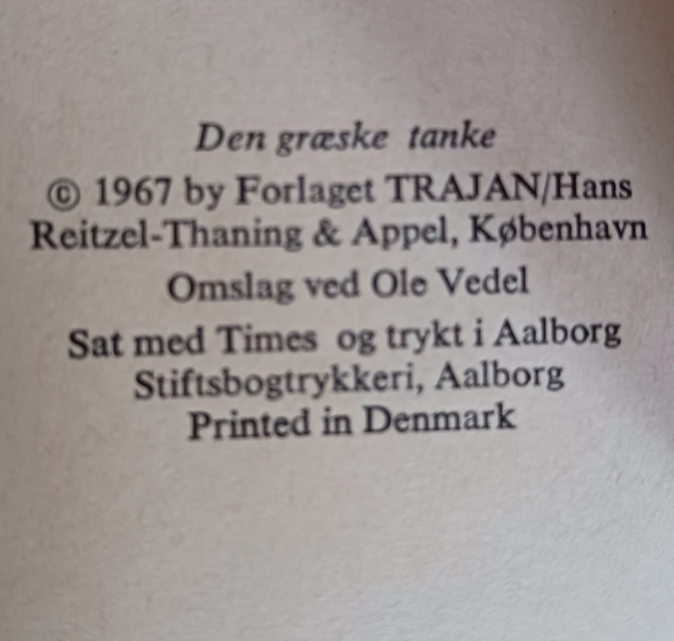 DEN GRÆSKE TANKE, GELSTED, OTTO