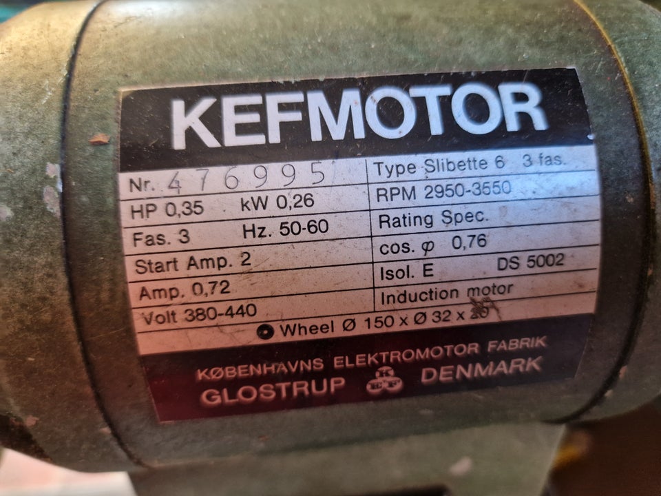 Bænkesliber, KEFMOTOR SLIBETTE 6