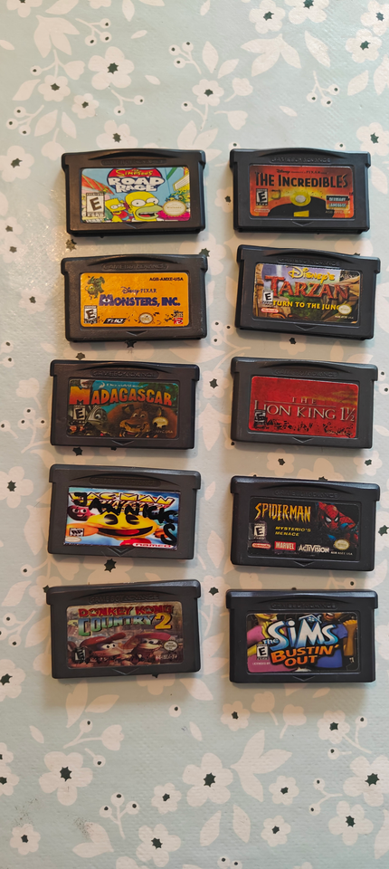 10 forskellige spil, Gameboy