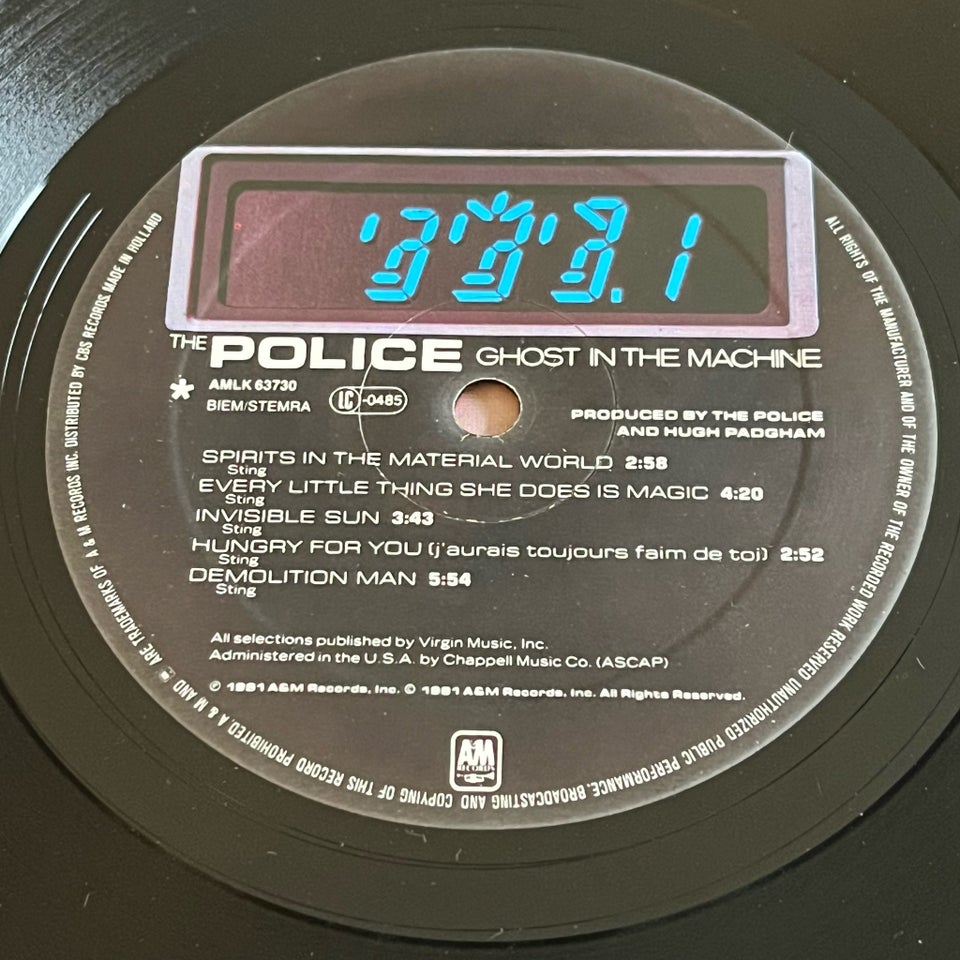 LP, The Police, Ghost In The Machine