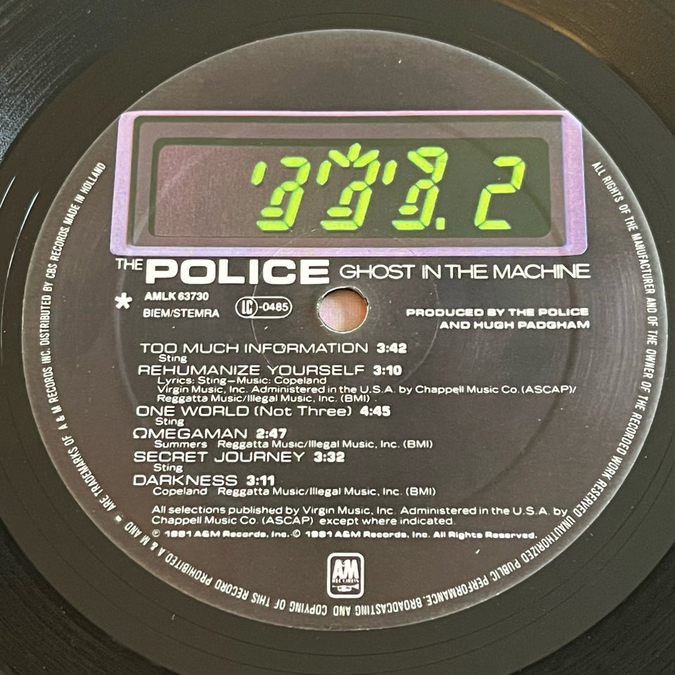 LP, The Police, Ghost In The Machine