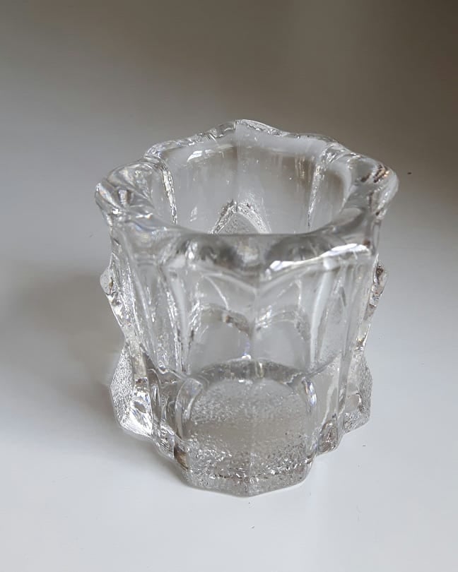 Glas Lysestage Fyrfad Skulptur