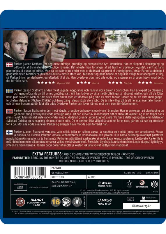 Parker (Blu-ray), instruktør