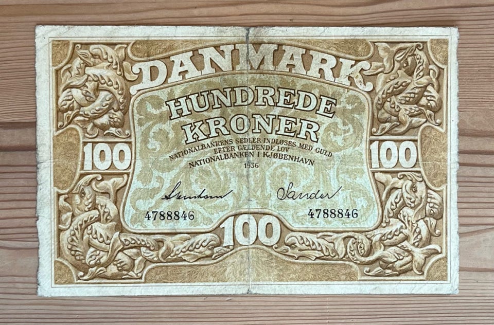 Danmark, sedler, 100