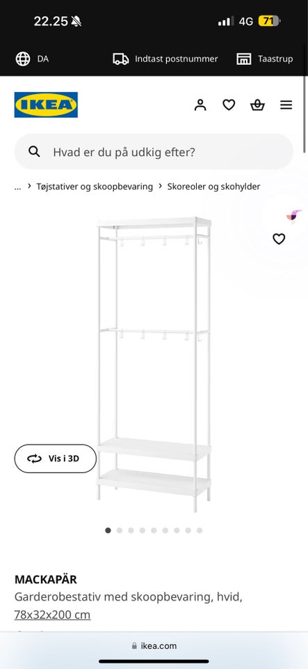 Garderobestativ fra Ikea, Ikea