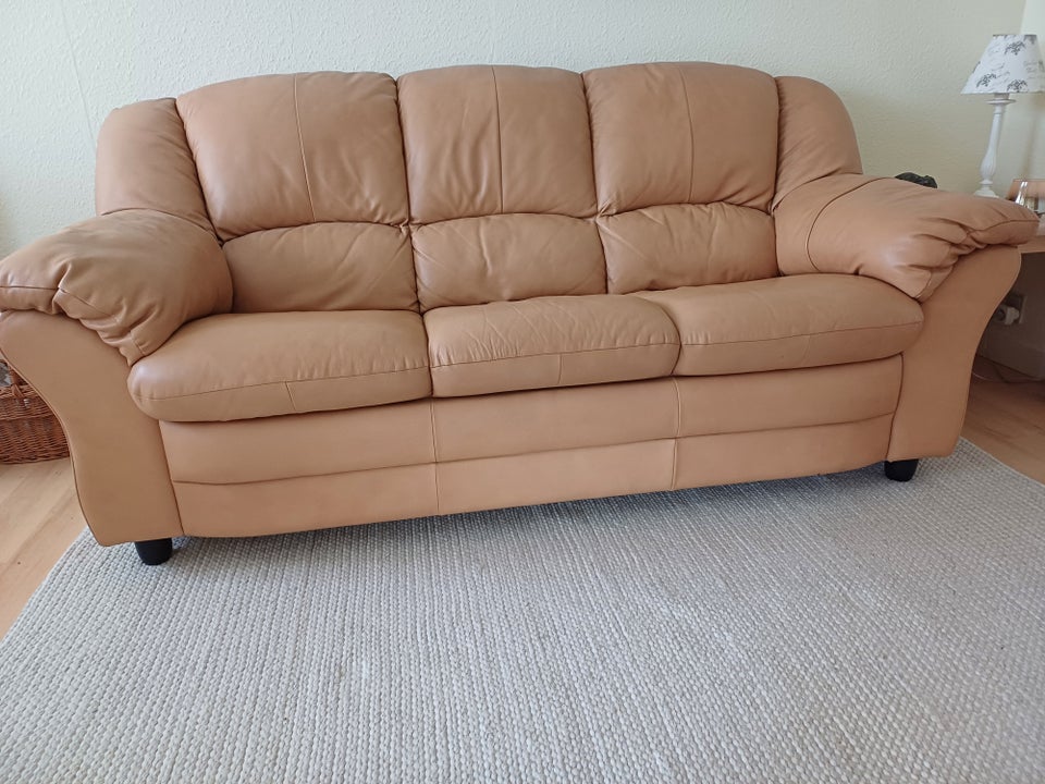 Sofa, læder, 3 pers.