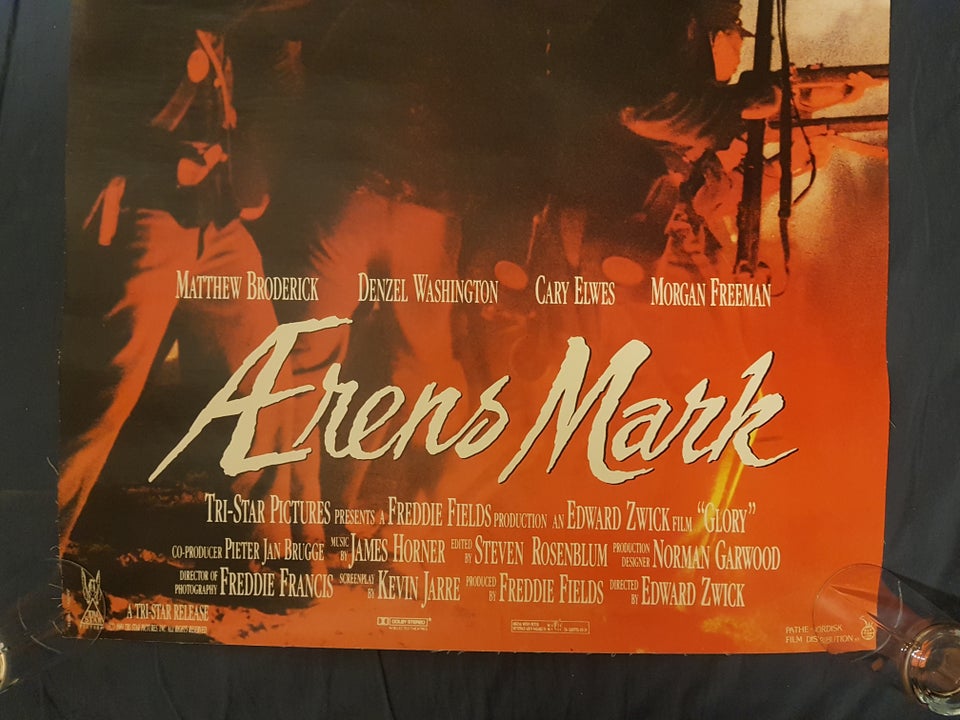 Filmplakat, motiv: Ærens mark, b: