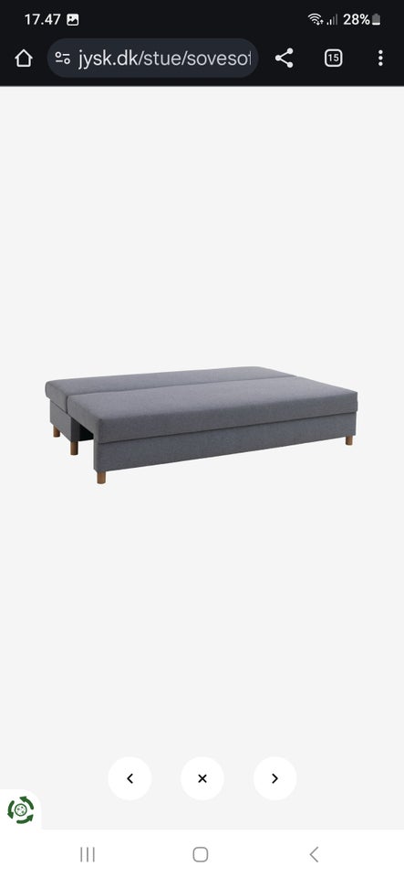 Sovesofa, b: 130 l: 200