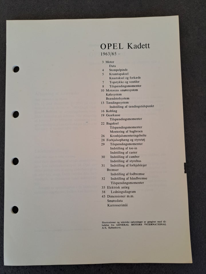 Opel Kadett, Ivar, emne: bil og