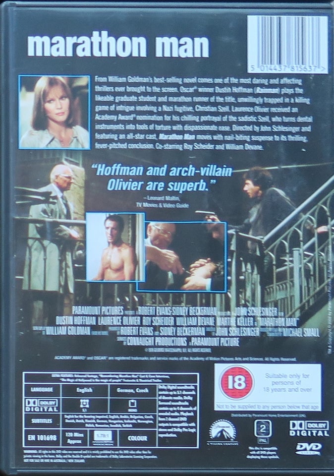 Marathonmanden, DVD, drama