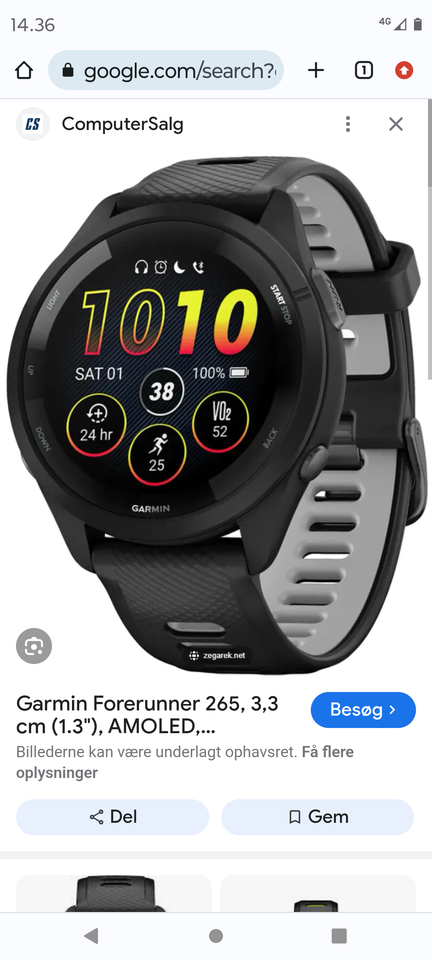 Løbeur, Smartwatch, Garmin