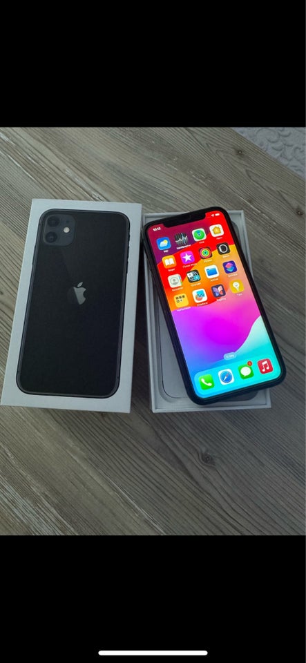 iPhone 11, 128 GB, sort