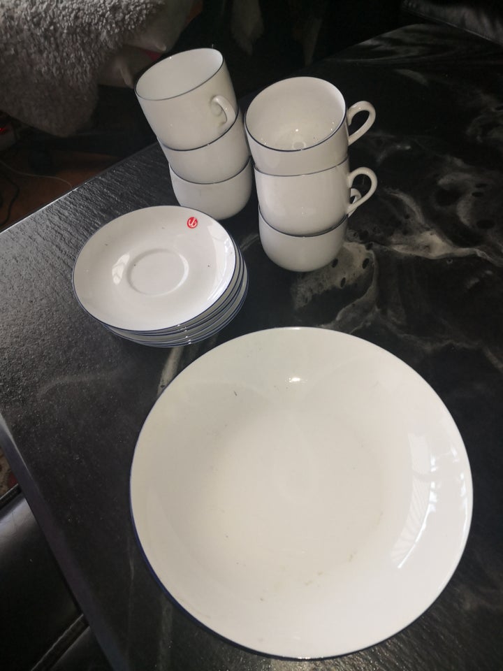 Porcelæn, 6 Kaffe kopper med