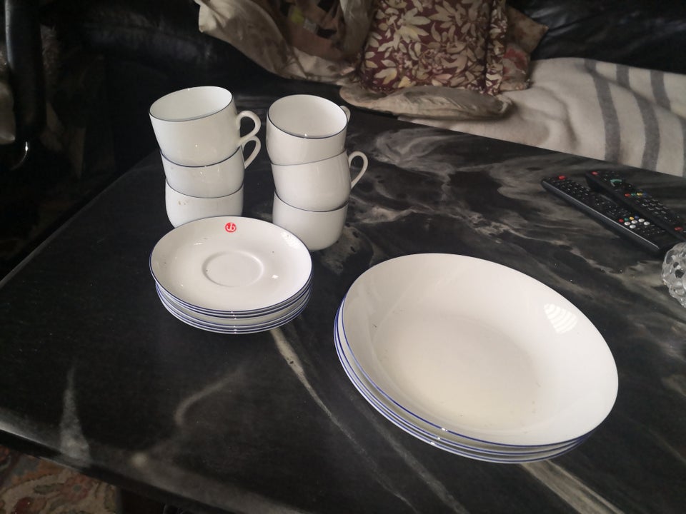 Porcelæn, 6 Kaffe kopper med