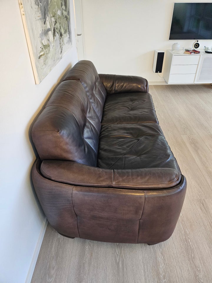 Sofa, læder, 3 pers.