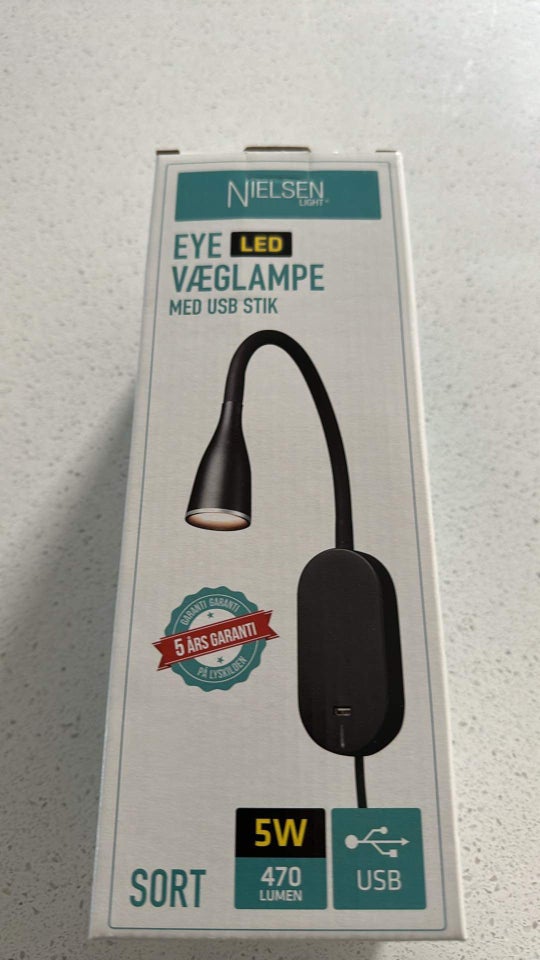 Væglampe Nielsen LED USB