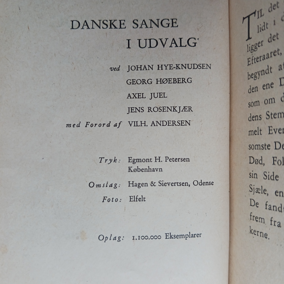 DANSK FOLKESANGBOG, Hye-Knudsen,