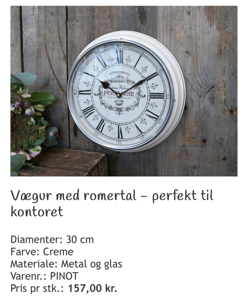 Vægur Chic antique