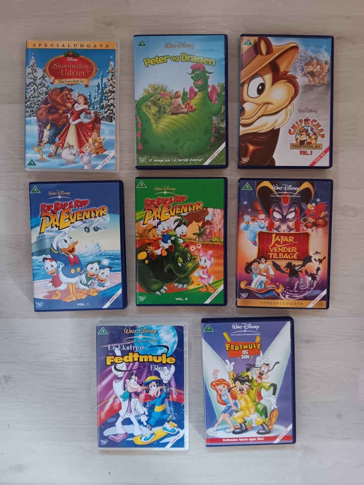 Disney tegnefilm, DVD, tegnefilm