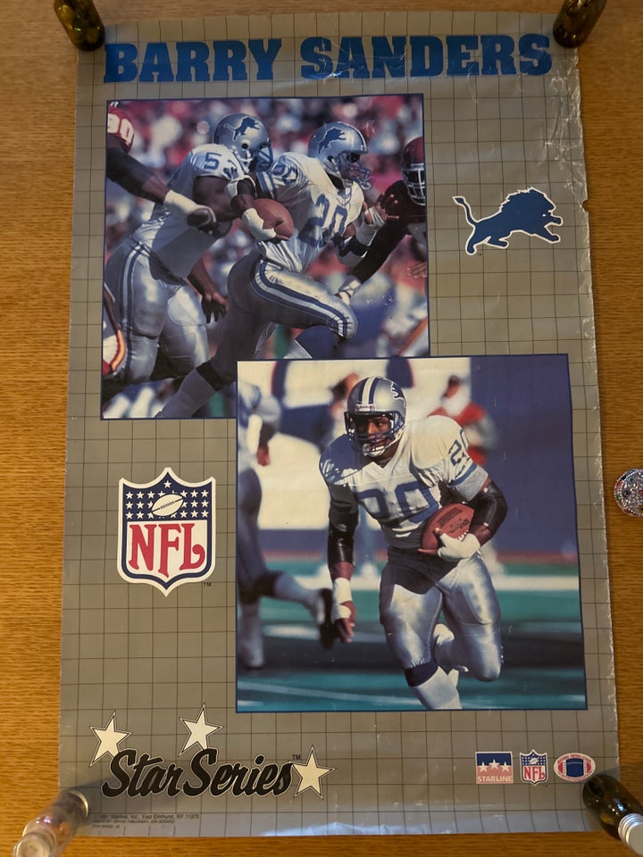 Plakat Barry Sanders motiv: