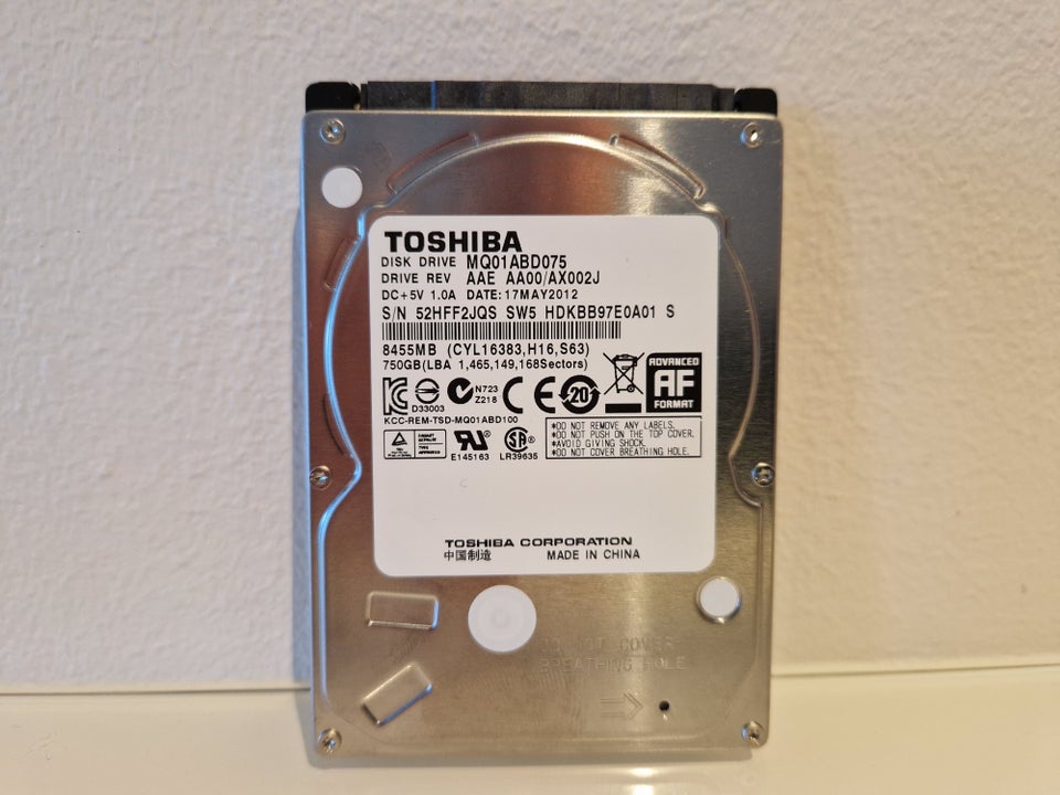 Toshiba, 750 GB