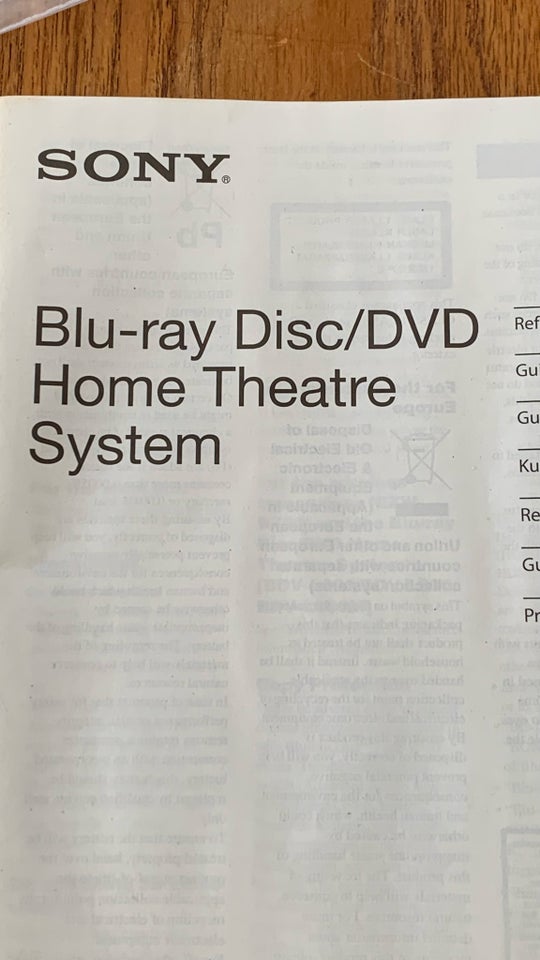 Blu-Ray. Disk / Dvd, SONY