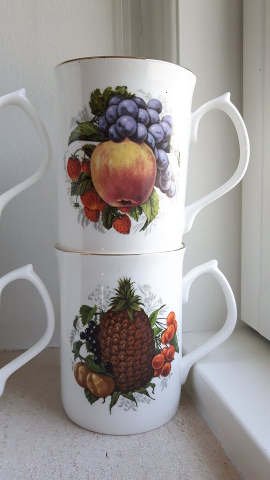 Porcelæn Krus x 4 Frugt VEGAN