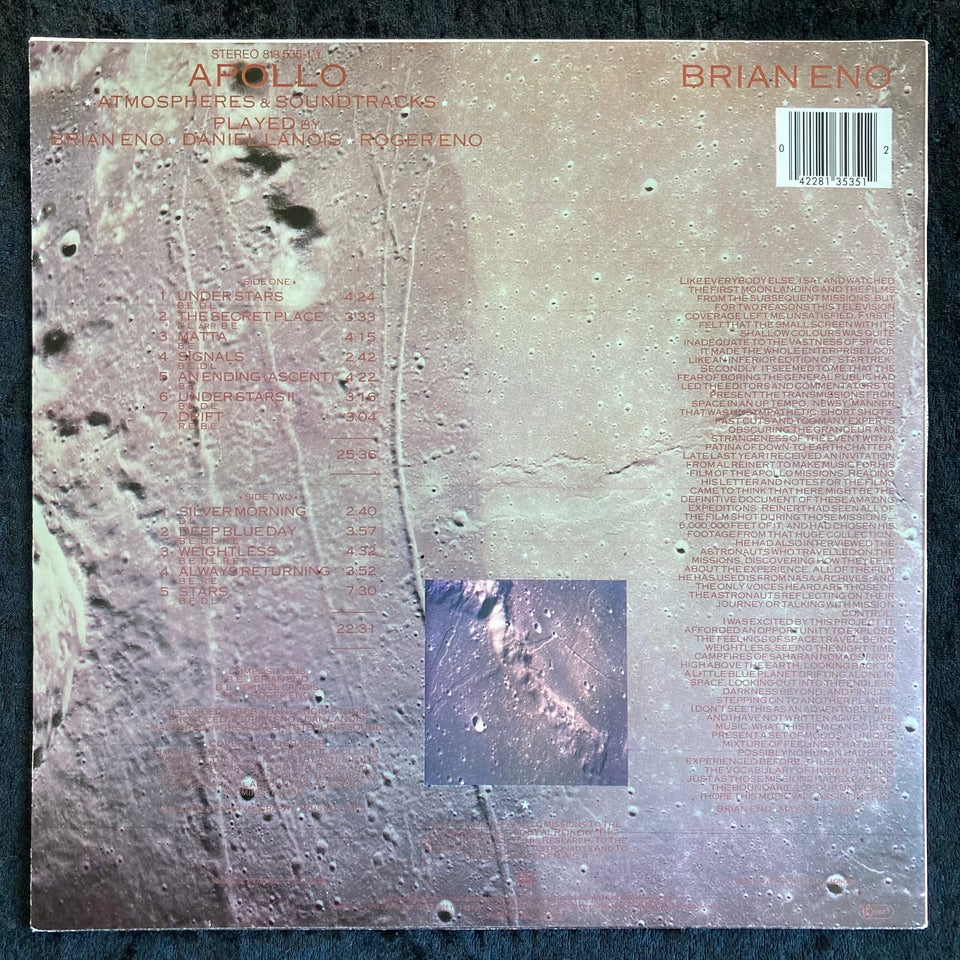 LP Brian Eno Apollo (Atmospheres