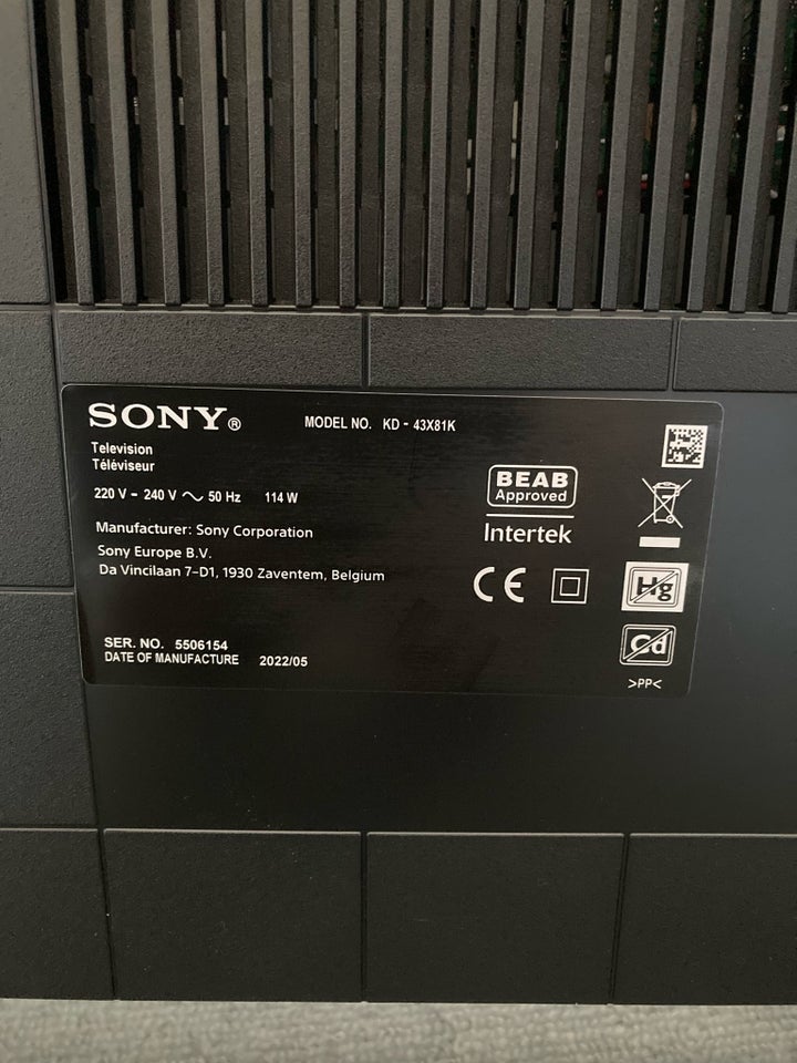 LCD, Sony, KD-43X81K