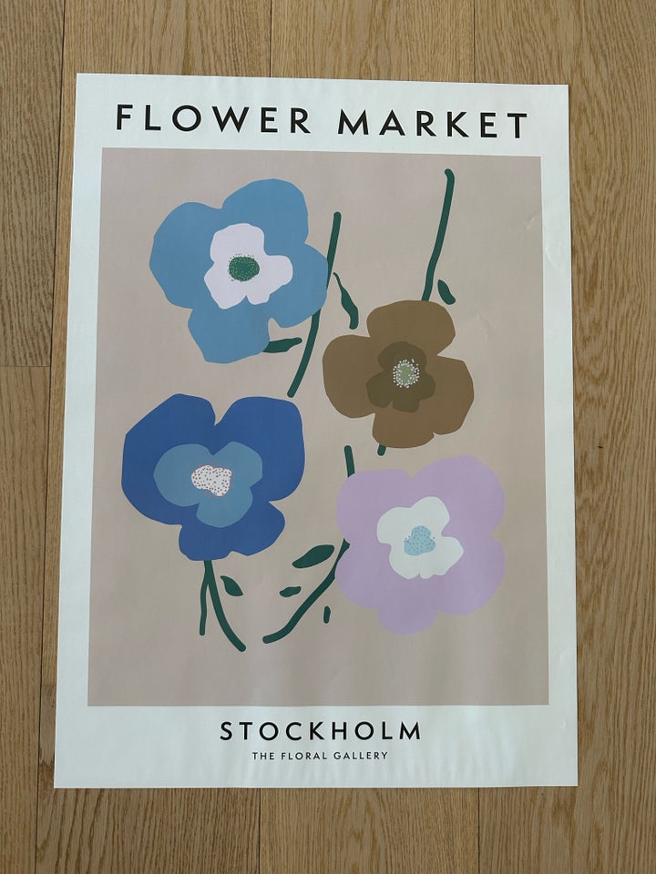 Plakat, motiv: Blomster, b: 50 h: 70