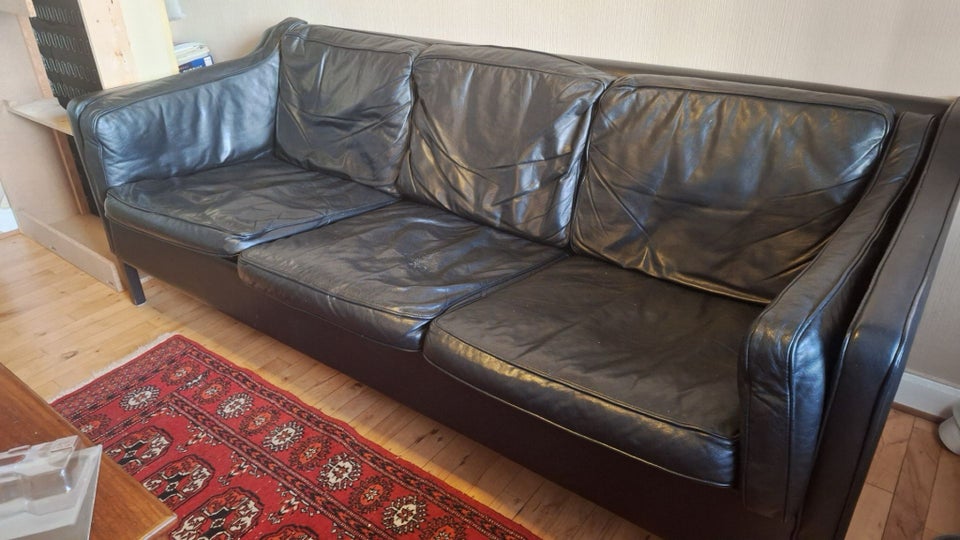 Sofa, læder, 3 pers.