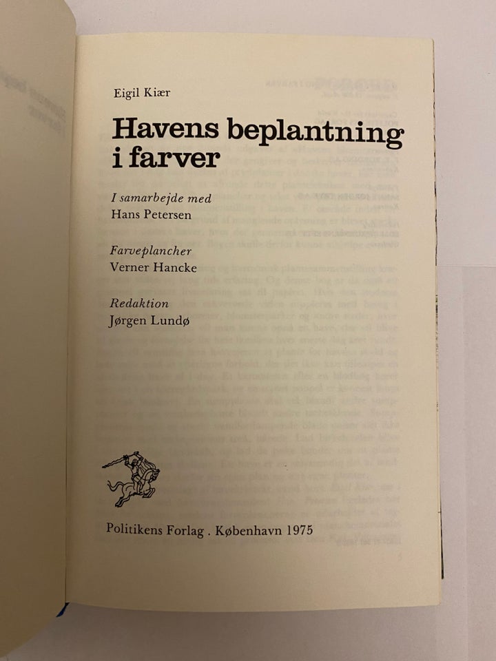 Havens beplantning i farver , Eigil