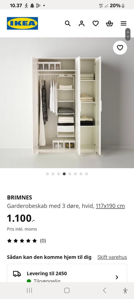 Garderobeskab, Brimnes ikea