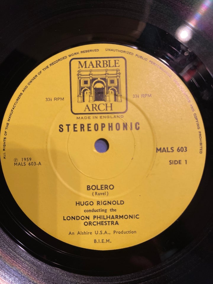 LP, Hugo Rignold, Ravel Bolero