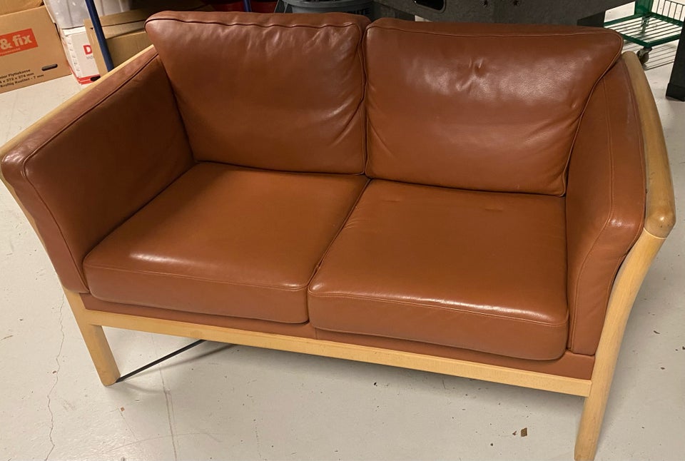 Sofa, læder, 2 pers.