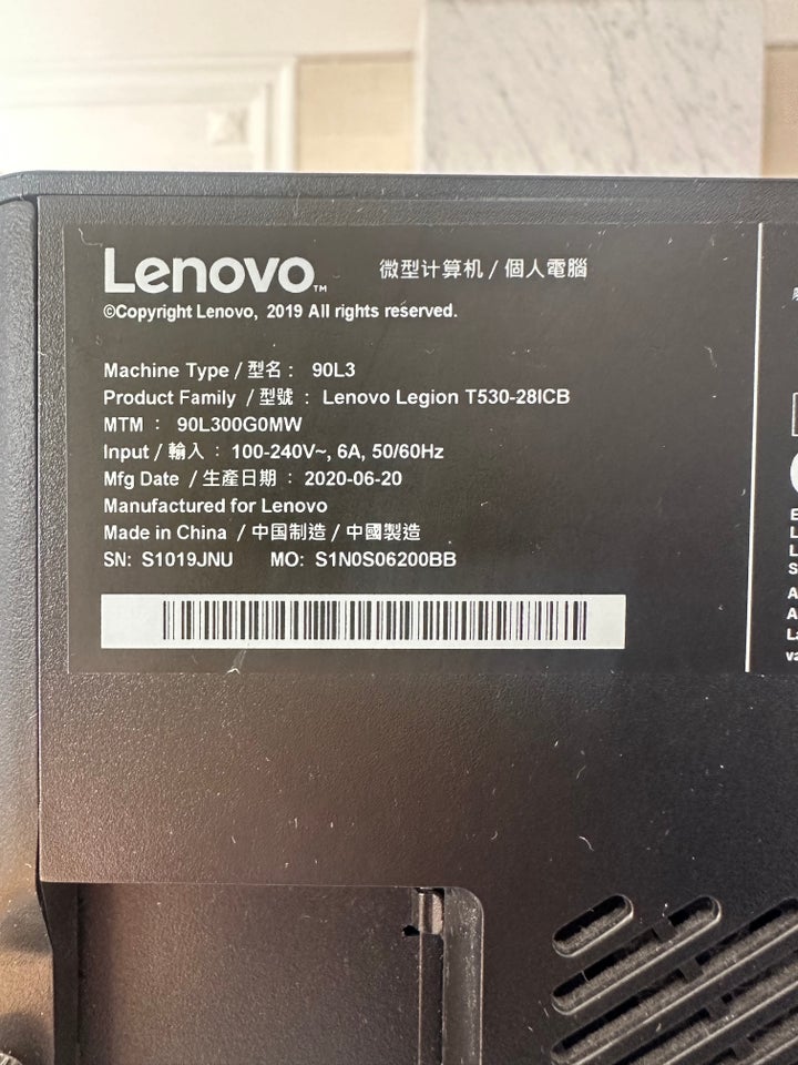 Lenovo legion T530-281CB