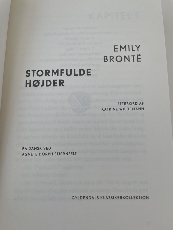 Stormfulde højder, Emily Brontë,