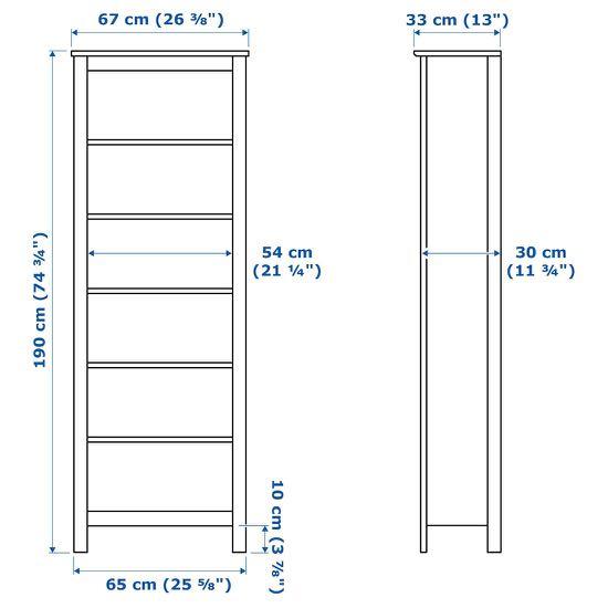 Reol IKEA Brusali b: 67 d: 33 h: 190