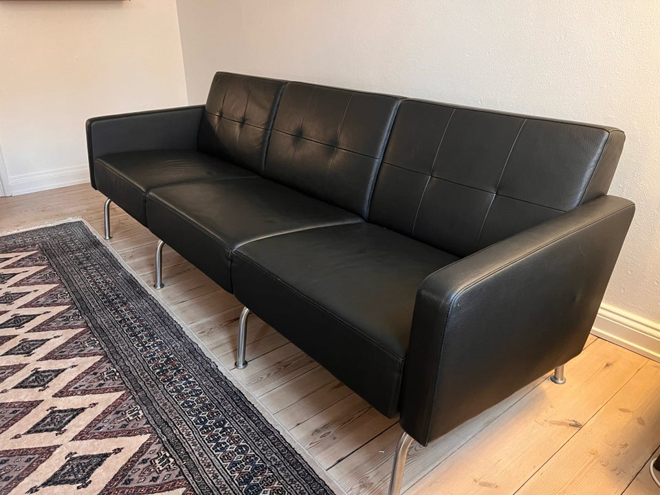 Sofa, læder, 3 pers.