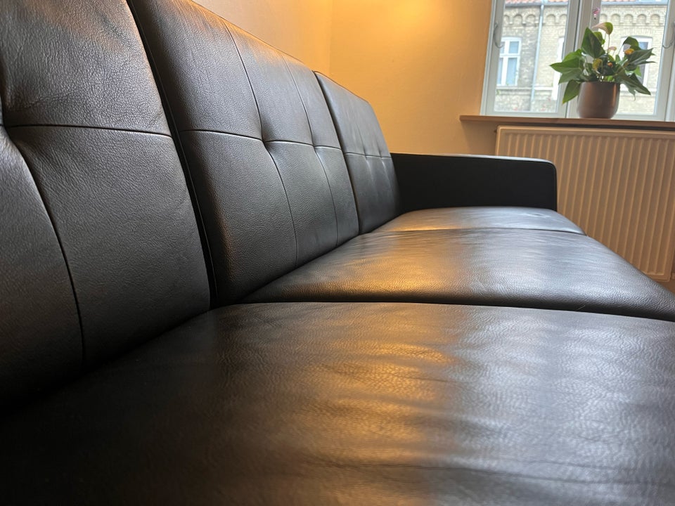 Sofa, læder, 3 pers.