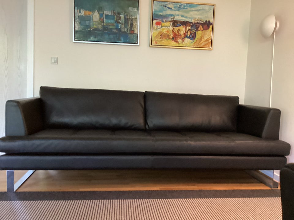 Sofa, læder, 3 pers.