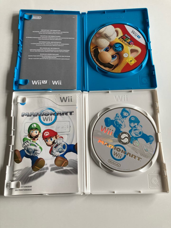 Mario spil til Nintendo Wii og WiiU