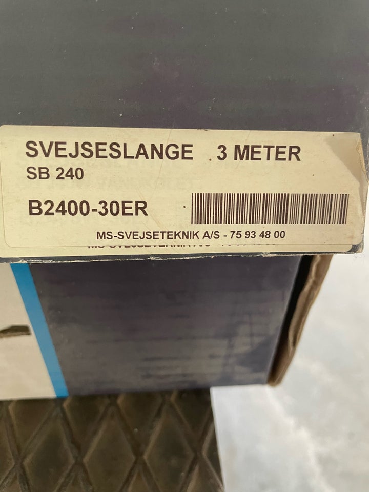 Svejseslange 3 m til Autogena,