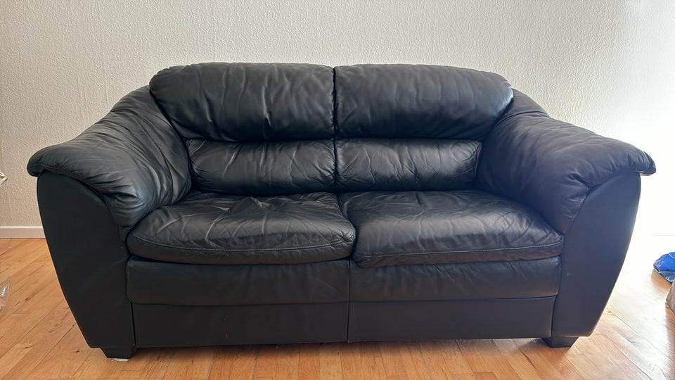 Sofa læder 5 pers