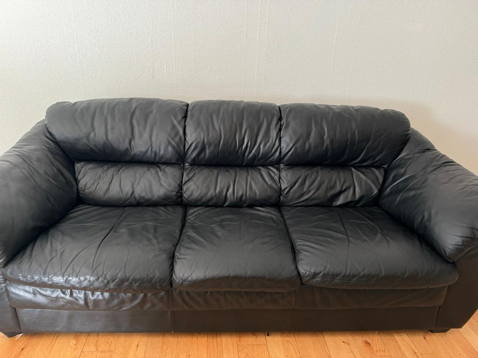 Sofa læder 5 pers