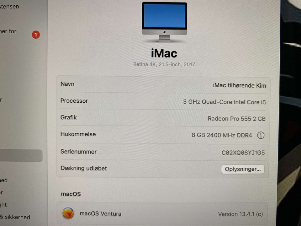 iMac MacOS ventura 3GHz