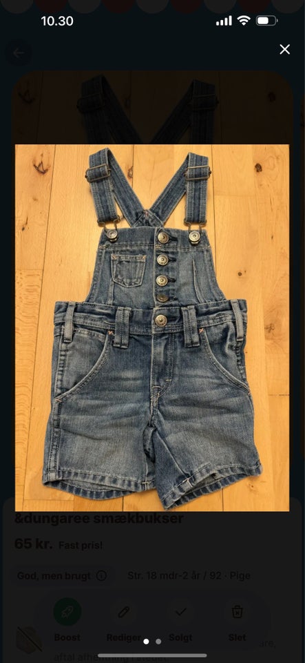 Shorts, Smækbukser, Dungaree