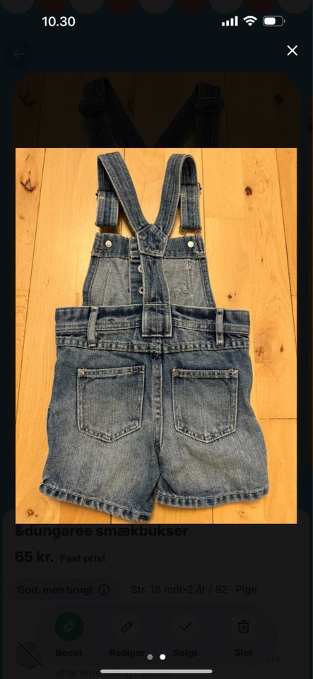 Shorts, Smækbukser, Dungaree