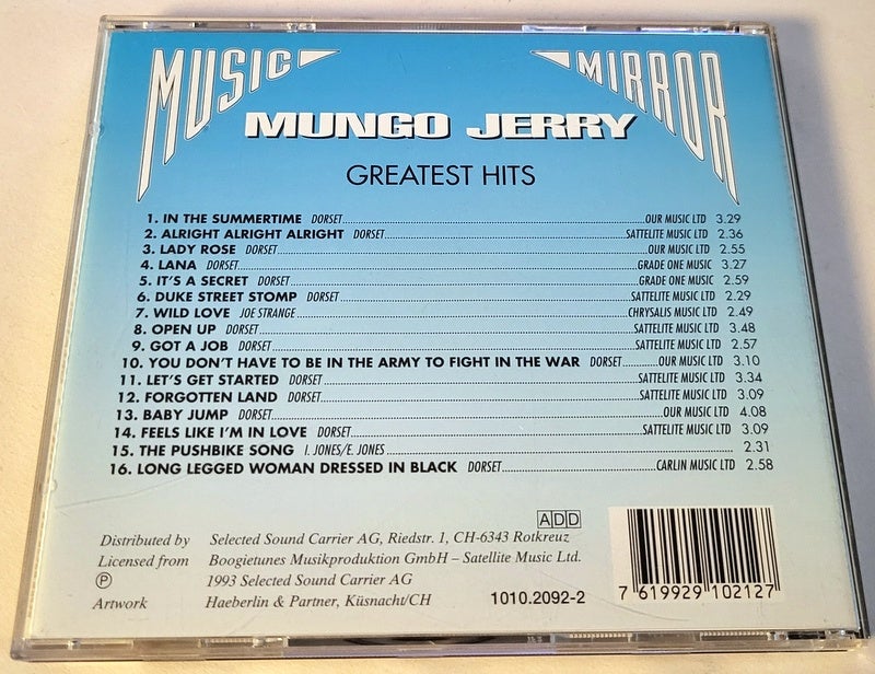 Mungo Jerry: Greatest hits, rock